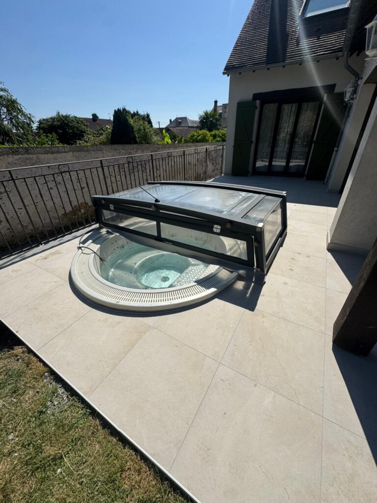 Chantier terrasse et carrelage réalisé par DPS France